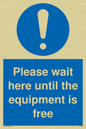 MP6158: Please wait here until the equipment is free