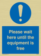 MP6158: Please wait here until the equipment is free