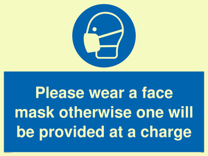 MP6179: Please wear a face mask otherwise one will be provided at a charge