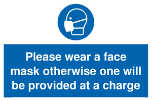 MP6179: Please wear a face mask otherwise one will be provided at a charge