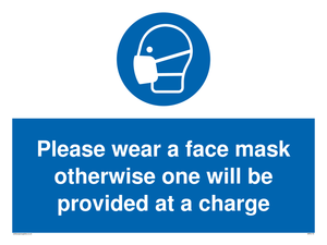 MP6179: Please wear a face mask otherwise one will be provided at a charge
