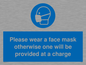MP6179: Please wear a face mask otherwise one will be provided at a charge