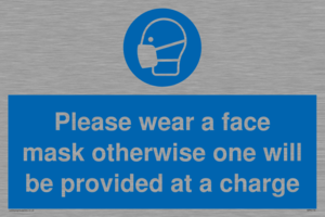 MP6179: Please wear a face mask otherwise one will be provided at a charge
