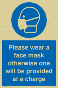 MP6179: Please wear a face mask otherwise one will be provided at a charge