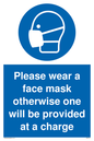 MP6179: Please wear a face mask otherwise one will be provided at a charge