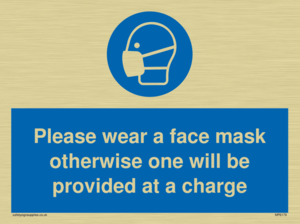 MP6179: Please wear a face mask otherwise one will be provided at a charge