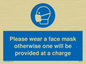 MP6179: Please wear a face mask otherwise one will be provided at a charge