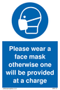 MP6179: Please wear a face mask otherwise one will be provided at a charge