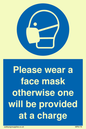 MP6179: Please wear a face mask otherwise one will be provided at a charge
