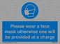 MP6179: Please wear a face mask otherwise one will be provided at a charge
