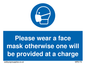 MP6179: Please wear a face mask otherwise one will be provided at a charge