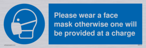 MP6179: Please wear a face mask otherwise one will be provided at a charge