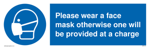 MP6179: Please wear a face mask otherwise one will be provided at a charge