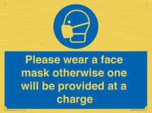 MP6179: Please wear a face mask otherwise one will be provided at a charge
