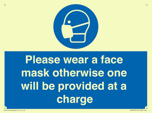 MP6179: Please wear a face mask otherwise one will be provided at a charge