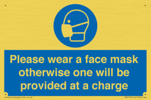 MP6179: Please wear a face mask otherwise one will be provided at a charge