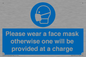 MP6179: Please wear a face mask otherwise one will be provided at a charge