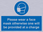 MP6179: Please wear a face mask otherwise one will be provided at a charge