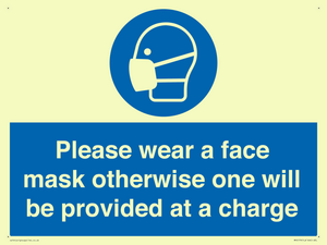 MP6179: Please wear a face mask otherwise one will be provided at a charge