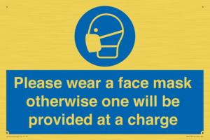 MP6179: Please wear a face mask otherwise one will be provided at a charge