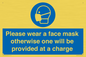 MP6179: Please wear a face mask otherwise one will be provided at a charge