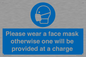 MP6179: Please wear a face mask otherwise one will be provided at a charge