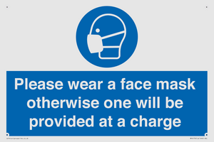 MP6179: Please wear a face mask otherwise one will be provided at a charge
