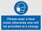 MP6179: Please wear a face mask otherwise one will be provided at a charge