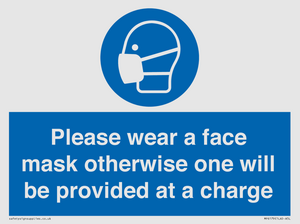 MP6179: Please wear a face mask otherwise one will be provided at a charge