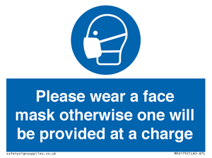 MP6179: Please wear a face mask otherwise one will be provided at a charge