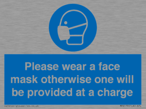 MP6179: Please wear a face mask otherwise one will be provided at a charge