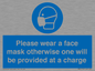 MP6179: Please wear a face mask otherwise one will be provided at a charge