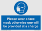 MP6179: Please wear a face mask otherwise one will be provided at a charge