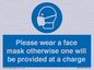 MP6179: Please wear a face mask otherwise one will be provided at a charge