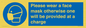 MP6179: Please wear a face mask otherwise one will be provided at a charge