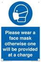MP6179: Please wear a face mask otherwise one will be provided at a charge