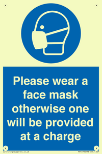 MP6179: Please wear a face mask otherwise one will be provided at a charge