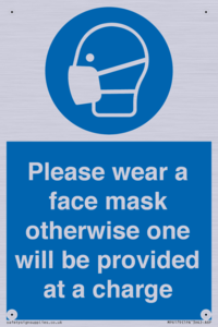 MP6179: Please wear a face mask otherwise one will be provided at a charge