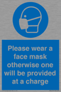 MP6179: Please wear a face mask otherwise one will be provided at a charge