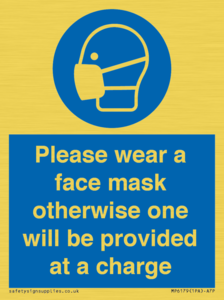 MP6179: Please wear a face mask otherwise one will be provided at a charge