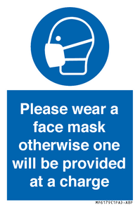 MP6179: Please wear a face mask otherwise one will be provided at a charge