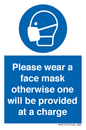 MP6179: Please wear a face mask otherwise one will be provided at a charge