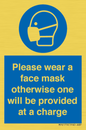 MP6179: Please wear a face mask otherwise one will be provided at a charge