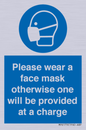 MP6179: Please wear a face mask otherwise one will be provided at a charge