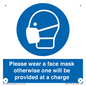 MP6179: Please wear a face mask otherwise one will be provided at a charge