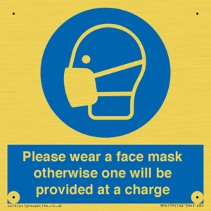 MP6179: Please wear a face mask otherwise one will be provided at a charge