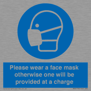 MP6179: Please wear a face mask otherwise one will be provided at a charge