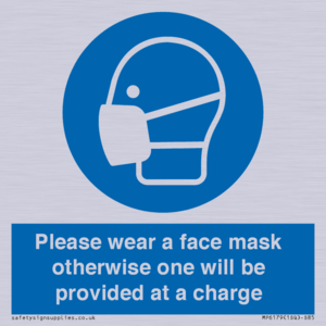 MP6179: Please wear a face mask otherwise one will be provided at a charge