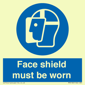 MP6182: Face shield must be worn