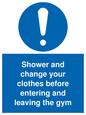 MP6183: Shower and change your clothes before entering and leaving the gym